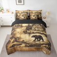 thumbnail image 2 of Homewish Wild Animal Bear 7pcs Bedding Comforter Set,Rustic Farmhouse Cabin Queen Bedding Sets,Beige Brown Queen Sheet Sets For Boys Kids,Ultra Soft Home Decor Reversible, 2 of 8