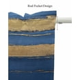 thumbnail image 5 of Blue Gold Wave Kitchen Valances for Windows Farmhouse Linen Window Valance Curtain for Living Room Window Treatment Summer Coastal Ocean Stripe Valance Rod Pocket Topper Drape, 42 x 18 Inch, 5 of 6