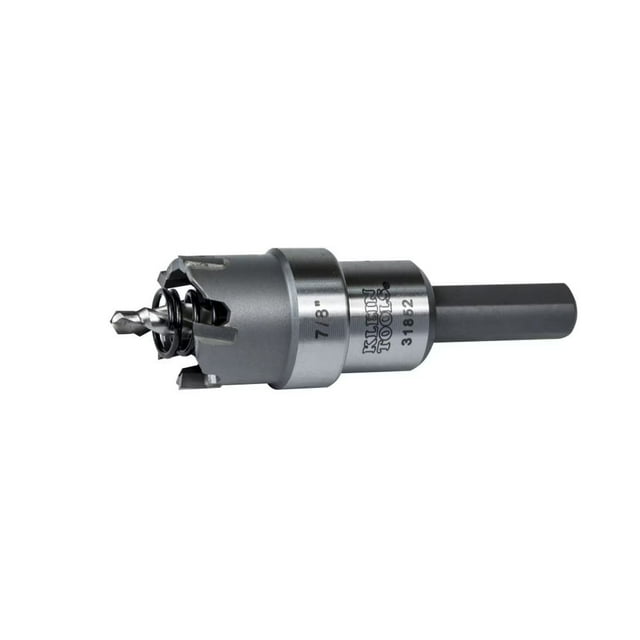 Klein Tools 31875 7/8" Carbide Hole Cutter with Ejection Spring and Pilot Bit