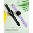 thumbnail image 2 of Wearlizer 2 Packs Floral Engraved Band Compatible with Versa 4/Versa 3/Sense 2/Sense Band Women, Cute Silicone Dandelion Sunflower Design Soft Sport Fancy Summer Strap for Versa 4, 2 of 6