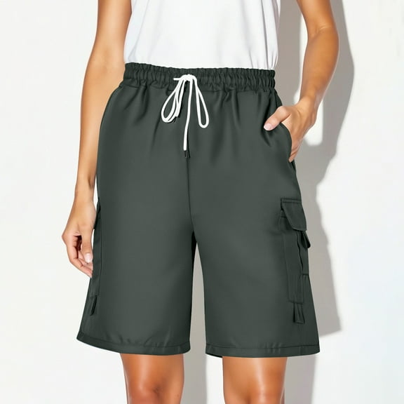 Rezuofi 1 Pcs Women's 5''/ 7''/9'' Hiking Cargo Shorts Quick Dry Lightweight Summer Shorts for Women Athletic Golf Zipper Pockets