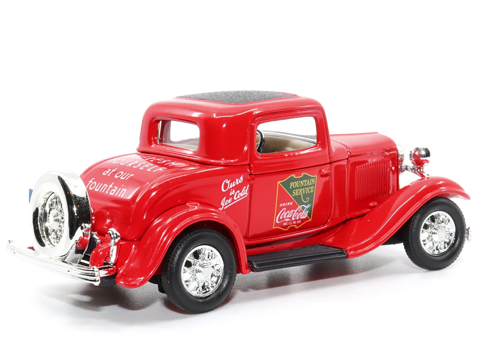 1932 Ford Coupe "Coca-Cola" Red with Black Top 1/43 Diecast Model Car by Motor City Classics