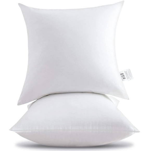 Insertos de almohada HITO 18 x 18 cm (juego de 2, blancos), 100% algodón