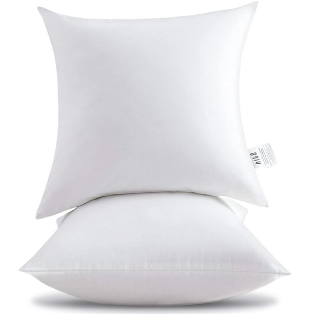 Insertos de almohada HITO 18 x 18 cm (juego de 2, blancos), 100% algodón