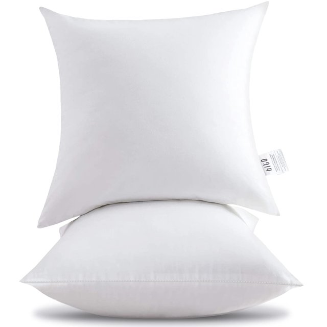 Insertos de almohada HITO 18 x 18 cm (juego de 2, blancos), 100% algodón