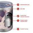 thumbnail image 4 of 12oz Tumblers Pink and Purple Of Leopard Print Vacuum Insulated Stainless Steel Travel Tumbler Cups Mug with Lid and Straw for Beer,Coffee,Beverages with Cleaning Brush for Cold & Hot Drinks, 4 of 5