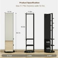 thumbnail image 2 of Full Length Mirror, Mirror Cabinet, Multi-Function Furniture Mirror, 65.7 x 17.7 Inch, 2 of 7