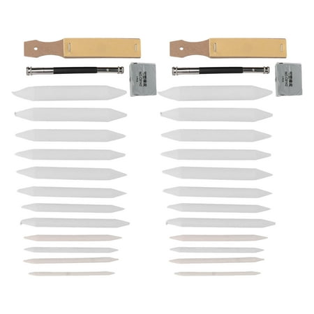 2 Packs(12 Pcs) Art Blenders Sticks Artist Paper Blending Stump And Tortillions Art Blenders Double Ended Art Drawing Pens For Student Sketch Drawing(6 Sizes, White