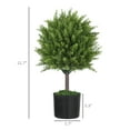 thumbnail image 3 of HOMCOM Set of 2 Decorative Artificial Plants, Cedar Topiary Trees in Pots, 3 of 8
