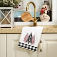 thumbnail image 4 of Christmas Kitchen Towels Set of 2,Black Buffalo Plaid Xmas Tree Dish Towels 18x26 Inch Drying Dishcloth,Farmhouse Home Decoration AD008, 4 of 6