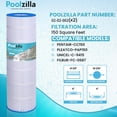 thumbnail image 2 of Poolzilla 2 Pack Replacement Cartridge for CC150, CCRP150, PAP150, Unicel C-9415, R173216, 59054300, Filbur FC-0687, 160317, 160355, 160352, Predator 150, 150 sq. ft. Filter Cartridge, 2 of 7