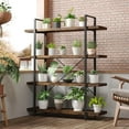 thumbnail image 6 of Selooye Bookshelf, 4 Tier Book Shelf 55Inch Tall Bookcase, Industrial Large Bookshelves Rustic Book Case with Open Metal Frame for Office, Bedroom, Farmhouse, Living Room, 6 of 7