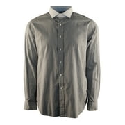 Men's Checked Poplin Long Sleeve Shirt-BW-M