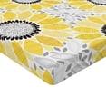 thumbnail image 2 of Ambesonne Yellow Fitted Sheet, Sun Flower Nature Art, Twin Size, Yellow Grey, 2 of 3