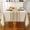 Striped Brown, variant on Colorful Stripe Square Tablecloths with Tassels, Rustic Cotton Linen Tables Cover for Kitchen Dining Party Holiday Thanksgiving 35''x35''