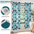 thumbnail image 3 of Yayeee Window Curtains Light Filtering 63"x42" Grommet Panel Pair Home Living Room Decor, Blue Geometric Pattern, 3 of 7