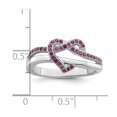 thumbnail image 2 of 925 Sterling Silver and Cubic Zirconia Brilliant Embers Love Heart Ring Size 6 Statement Ring for Women, 2 of 2