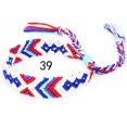 thumbnail image 1 of Pulsera tejida estilo arcoíris hecha a mano Pulsera de la amistad de la suerte, 1 of 6
