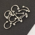 thumbnail image 4 of 12 Unids / Set Stainlee Steel Nose Eyebrow Lip Studs Pendientes para Street Casual Ocasión Especial Aniversario de Acción de Gracias Sunnimix Joyas perforantes, 4 of 8