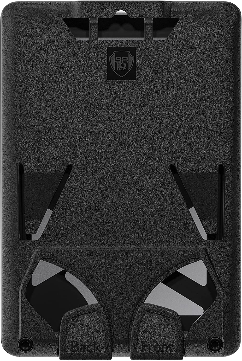 5 Pack - 3 Card Badge Holder Up to Three ID Badges - Heavy Duty Vertical Rigid Hard Plastic Case for Multiple Cards - Polycarbonate - Tactical CAC, Smart & Swipe I'd Holders by Specialist ID (Black)