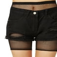 thumbnail image 2 of tegongse Large Size See Through Fishnet Biker Shorts High Waist Elastic Mesh Net Short Tight Leggings Lingerie Clubwear for Women, 2 of 16