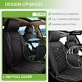 thumbnail image 4 of JIAMAOXIN Car Seat Covers Full Set Fit for Chevy Trax 2024 2025: Waterproof Leather Automotive Seat Cushion Protector With Lumbar Support(Black&Beige), 4 of 7