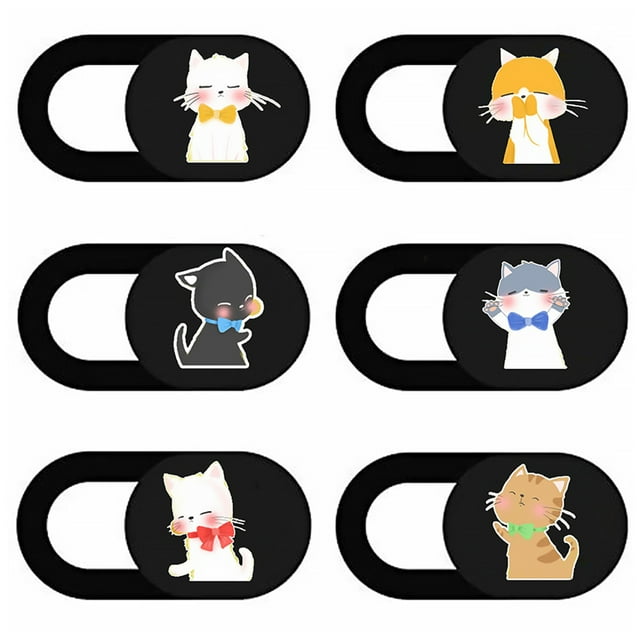 MasteelfCA 6Pcs Laptop Camera Cover Slide Adorable Pattern Camera Slide Blocker Protector