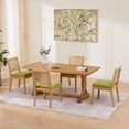 thumbnail image 2 of S-HOME Mid Century Modern Farmhouse Rattan Dining Chairs Set of 2 with Cane Upholstered Seats Natural Hardwood Frame, Olive Green, 2 of 15