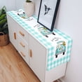 thumbnail image 5 of Table Runner Dresser Scarves 36 Inch Long, Teal Green and White Buffalo Plaid Car Linen Dining Table Runners Spring Sunflower Daisy Tabletop Scarf for Wedding Holiday Party Kitchen, 5 of 7