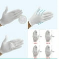 thumbnail image 2 of 6 pairs White Gloves Cotton Ceremonial Gloves White Inspection Glove for Working Servor Driver Waiter - Size S M L XL, 2 of 4