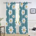 thumbnail image 5 of Daisies Floral Flowers Blackout Curtain Panels Drapes Privacy Assured with Light Filtering Curtains for Living room Bedroom Bathroom Window, 5 of 6