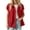 Red, variant on TEAJOPSUU Women's Fleece Vests Collared Snap Button Sleeveless Vests with Pockets Casual Fall Winter Cap Sleeve Outerwear Vests Red