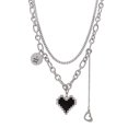 thumbnail image 1 of Collar de cadena de corazón grueso para mujer – Declaración de moda adolescente chica Cool Punk gota colgante gargantilla joyería regalo, 1 of 4
