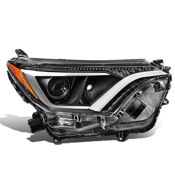 DNA Motoring Factory Style Projector Headlight Lamp for 2016-2018 Toyota Rav4, Right Passenger Side