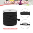 thumbnail image 2 of Uxcell Flat Drawstring Cord Replacement Soft Cotton Hoodie String Cords Black 12mm x 22 Yd, 2 of 6