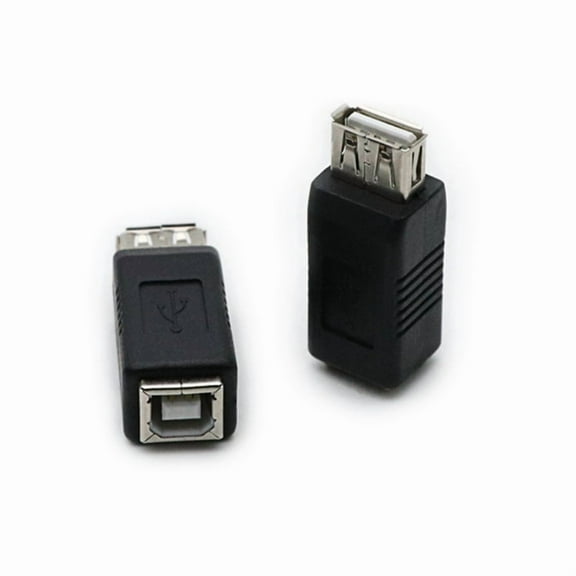 2Pack USB2.0 Type A Female to Type B Female Adapter USB2.0 AF/BF Plug Connectors Converter for Laptop Printer Camera
