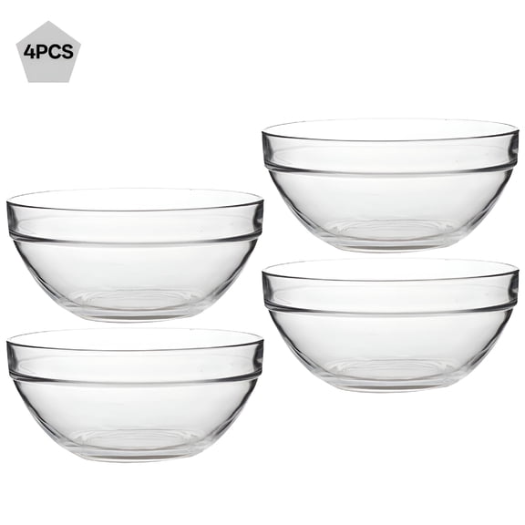 ACDANC Home Accessory Serving Bowl for Kitchen Cake 4 Ramekins Small Bowls Commercial Glass Pcs
