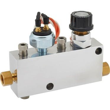 Polished Adjustable Proportioning Valve Block for 3/16 Brake Line