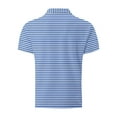 thumbnail image 4 of FRSASU Polo Shirts for Men Long Sleeve Striped Printing Tops Summer Casual Loose Shirt Light Blue M, 4 of 5