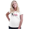 thumbnail image 4 of Baby Made Me Eat It Expecting Bump Women's Maternity T Shirt Tee Brisco Brands L, 4 of 7