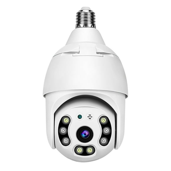 Herunwer 360-Degree Rotating Smart Bulb Security Camera with AI Human Detection and Color Night Vision
