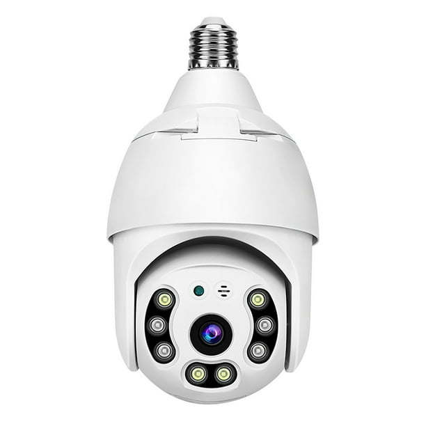 Herunwer 360-Degree Rotating Smart Bulb Security Camera with AI Human Detection and Color Night Vision
