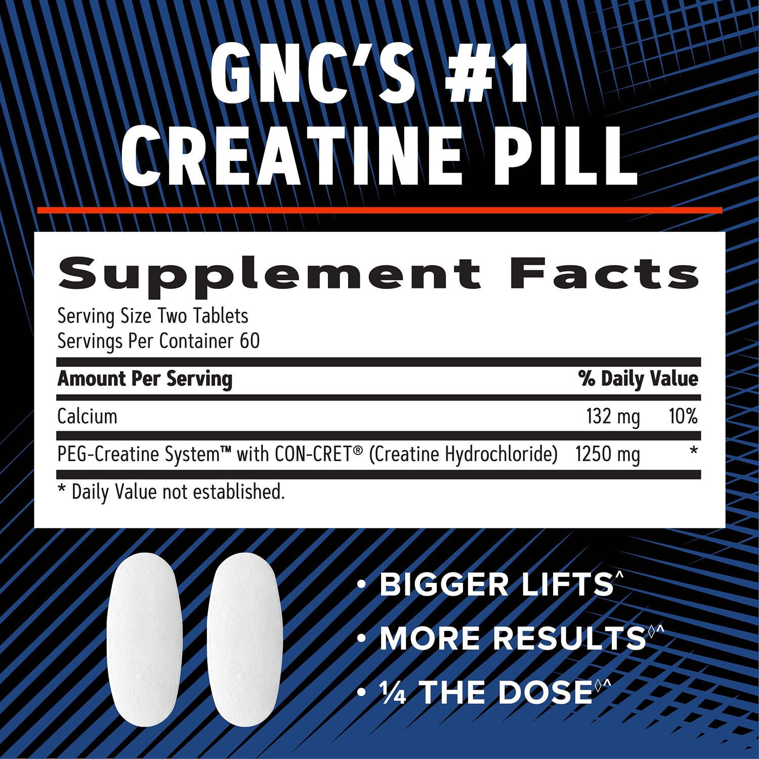 GNC AMP Creatine HCl 189 Pills, Clinically Proven Strength & Muscle Builder, Fast Absorbing Athletic Performance, Energy Production, Recovery, 60 Servings