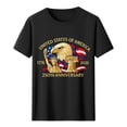 thumbnail image 3 of FchengtaiS 250th Anniversary USA Shirts for Men American Flag T-Shirt 4th of July Shirt Short Sleeve Crewneck Pullover Tops 250 Years Birthday Patriotic Tops Black M, 3 of 5