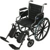 Invacare - Tracer IV - Manual Wheelchair - Desk-Length Armrest with Elevating Legrest - 20" x 18" Seat - Silver Vein
