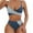 Light Blue, variant on Efsteb High Waisted Bikini Sets for Women Beachwear Swimwear Bikini Contrast Colour Patchwork Bathing Suit Surfing (Green,L)