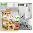 thumbnail image 4 of CHUANK 2 Tiers Ceramic Fruit Bowls Basket  Fruit Storage Basket for Kitchen Counter  Sliver, 4 of 10