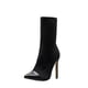 thumbnail image 2 of Botas de tacón súper alto de tubo medio con mangas de cuero y costuras de tela elástica sexy para mujer Wmkox8yii  hfjk2163, 2 of 8