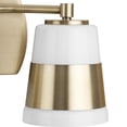 thumbnail image 6 of Haven Collection Two-Light Vintage Brass Opal Glass Luxe Industrial Bath Light, 6 of 12