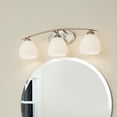 thumbnail image 7 of Kichler Calleigh 26" 3 Light Brushed Nickel Vanity Light with Satin Etched Glass Shades, 7 of 7